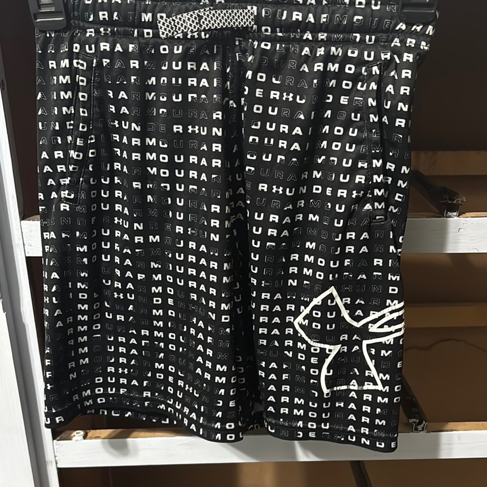 Under Armour Black and White Logo Shorts